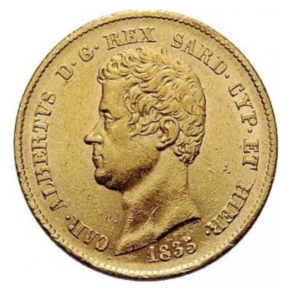 20 Lire Carlo Alberto 1831–1849