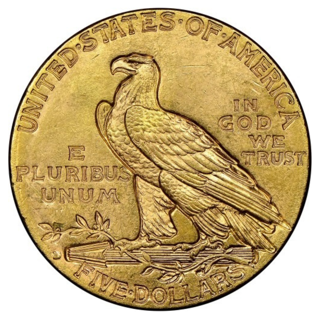 5 Dollari Americani 1908–1929