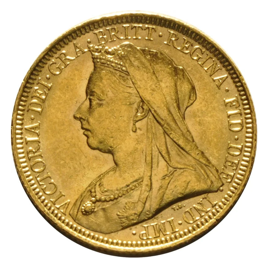 1/2 Sterlina Oro Regina Vittoria 1893–1901 (Testa Velata)