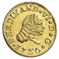 ½ Escudo Oro Ferdinando VI 1749–1759
