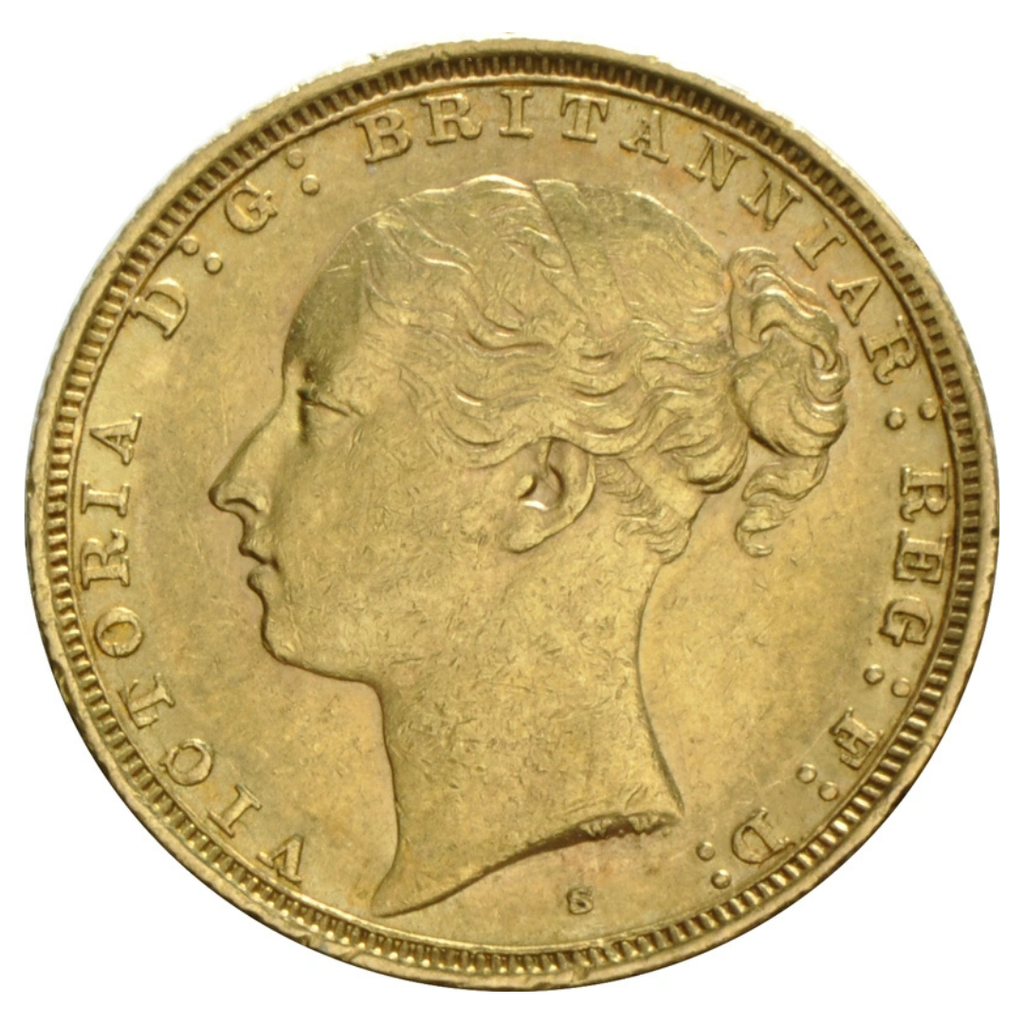 Sterlina Oro Regina Vittoria Testa Giovane 1871–1885
