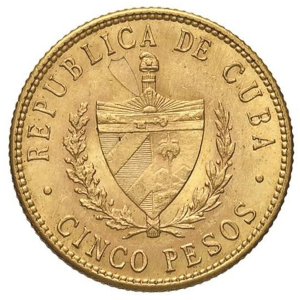 5 Pesos Cuba José Martí 1915–1916