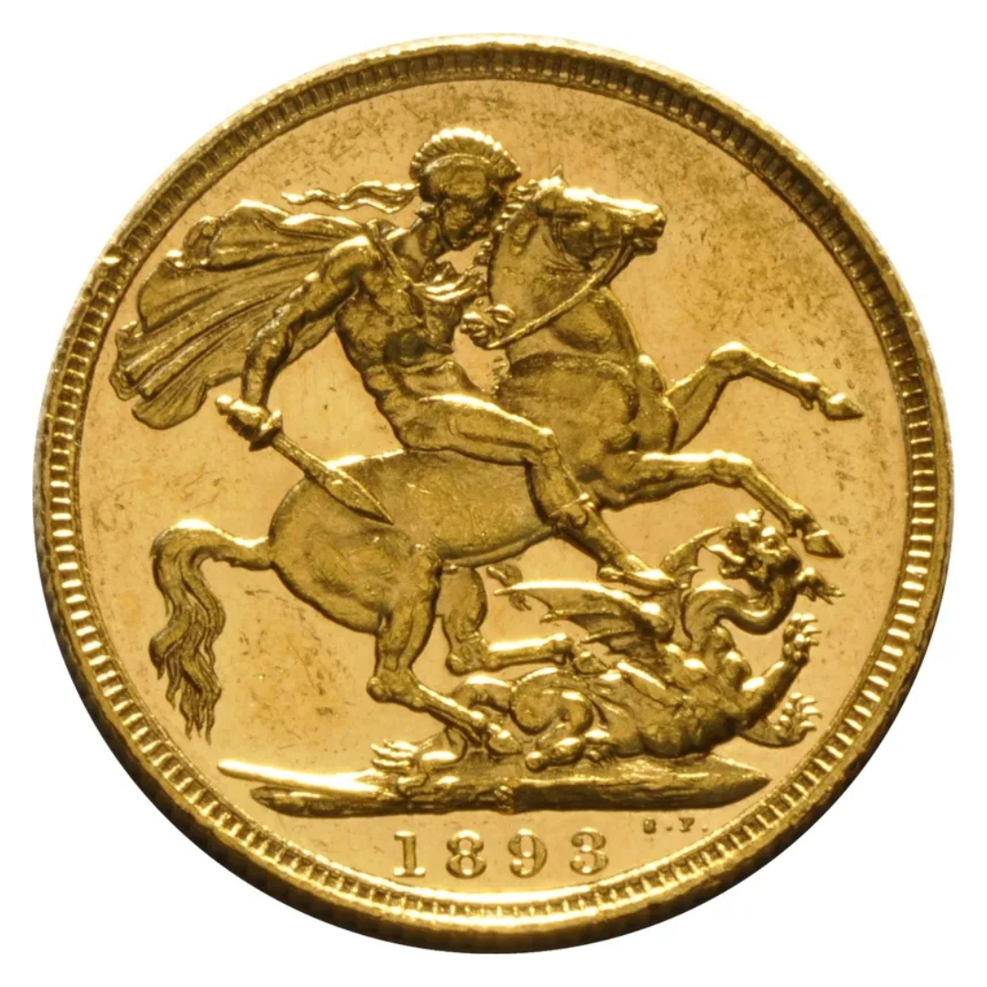 1/2 Sterlina Oro Regina Vittoria 1893–1901 (Testa Velata)