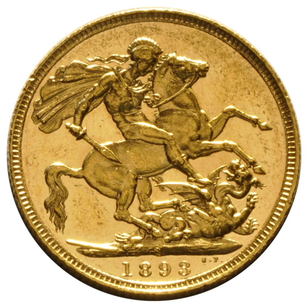 Sterlina Oro Regina Vittoria Testa Velata 1893–1901