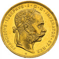 20 Franchi / 8 Fiorini Austria 1870-1892