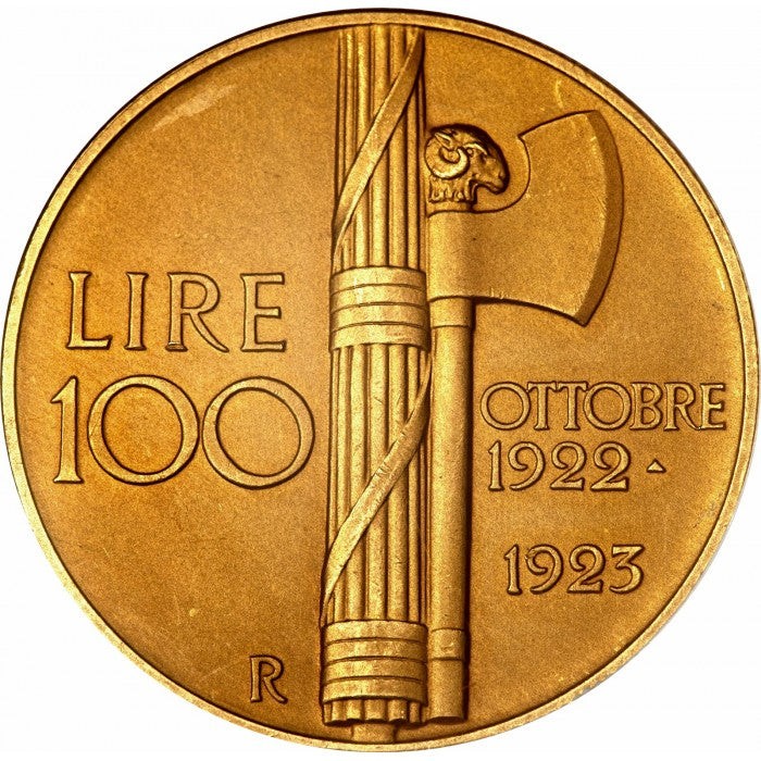 100 Lire d'Oro "Fascio Littorio" – Vittorio Emanuele III | Regno d'Italia 1923