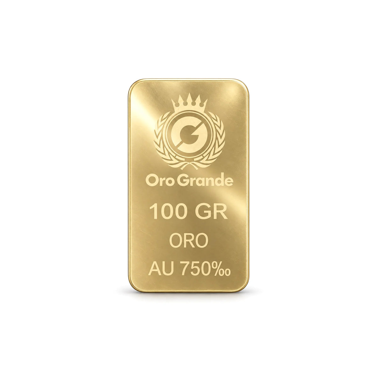 Lingotto in oro 18 carati da 100 grammi Oro Grande, titolo 750‰