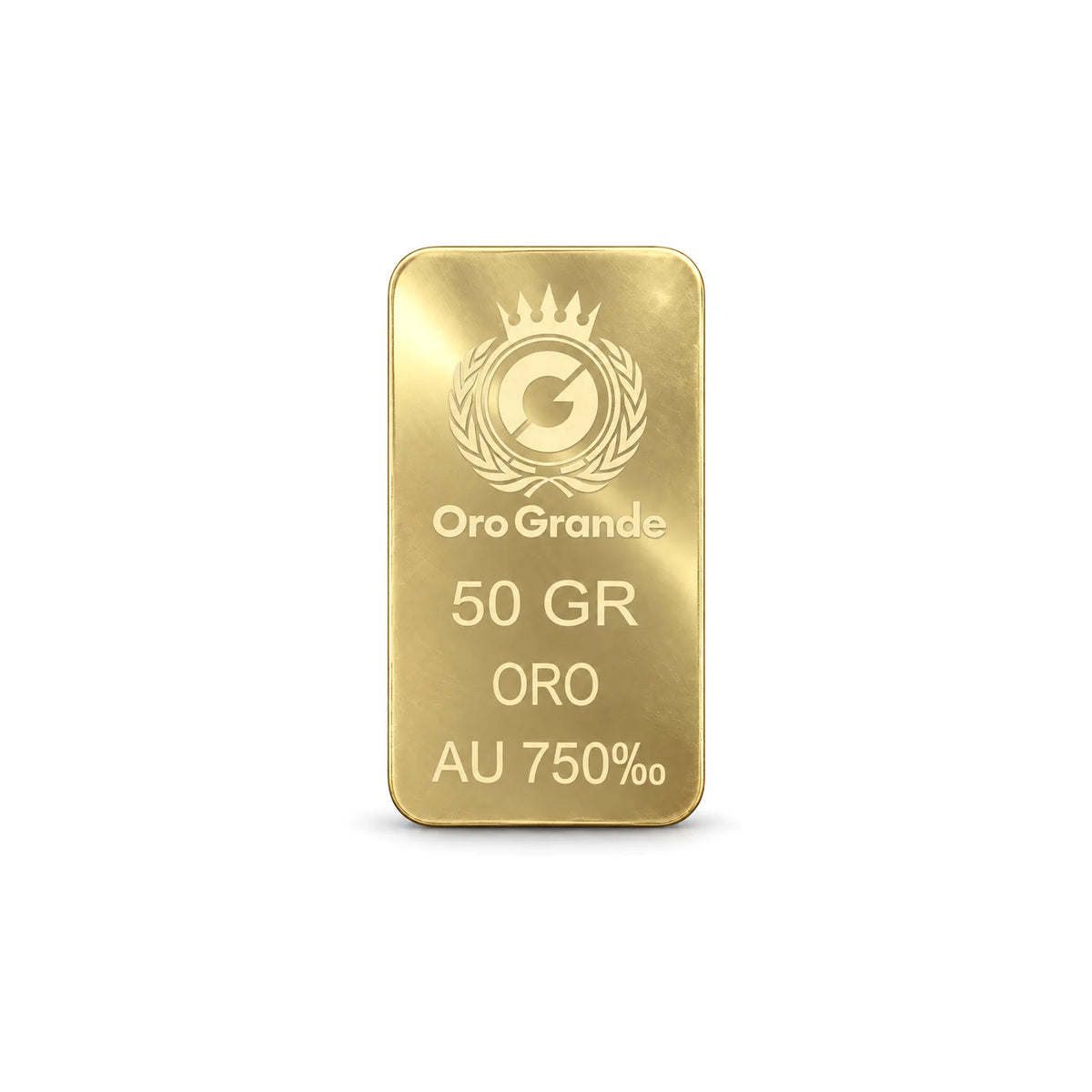 Lingotto in oro 18 carati da 50 grammi Oro Grande, titolo 750‰