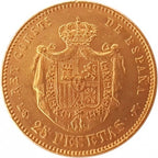 25 Pesetas Spagna 1876–1880