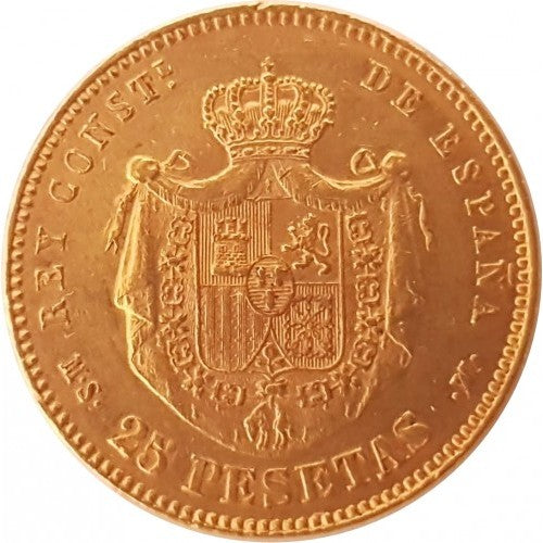 25 Pesetas Spagna 1876–1880