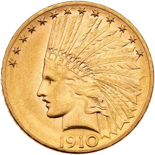 10 Dollari Americani Testa Indiana 1908 -1933