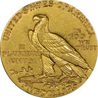 5 Dollari Americani Testa Indiana 1908–1929